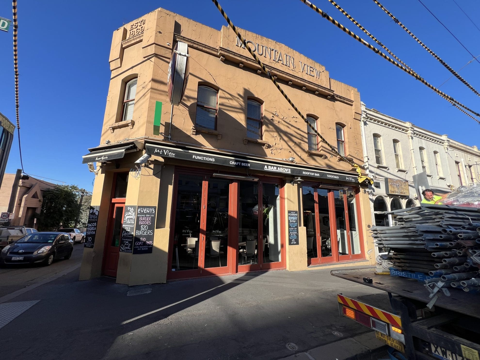 Heritage building damaged facade restoration painting